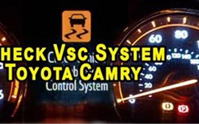 Camry Hybrid Check Vsc System MyVans