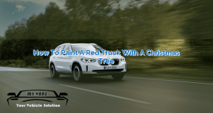 How to Paint a Red Truck with a Christmas Tree