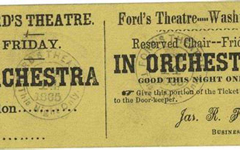 How Much Are Tickets For Ford'S Theater?