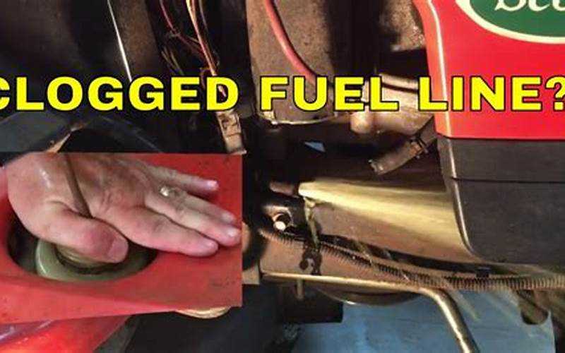 How To Fix A Clogged Fuel Line