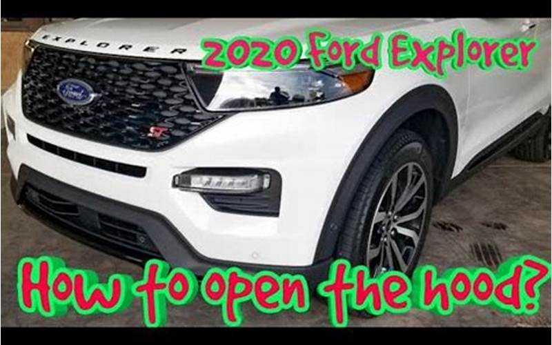 Opening The Hood From The Outside On A Ford Explorer