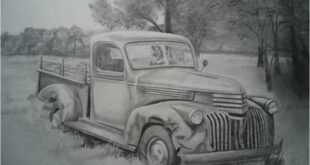 Pencil Drawing Old Army Trucks: Preserving History With Art