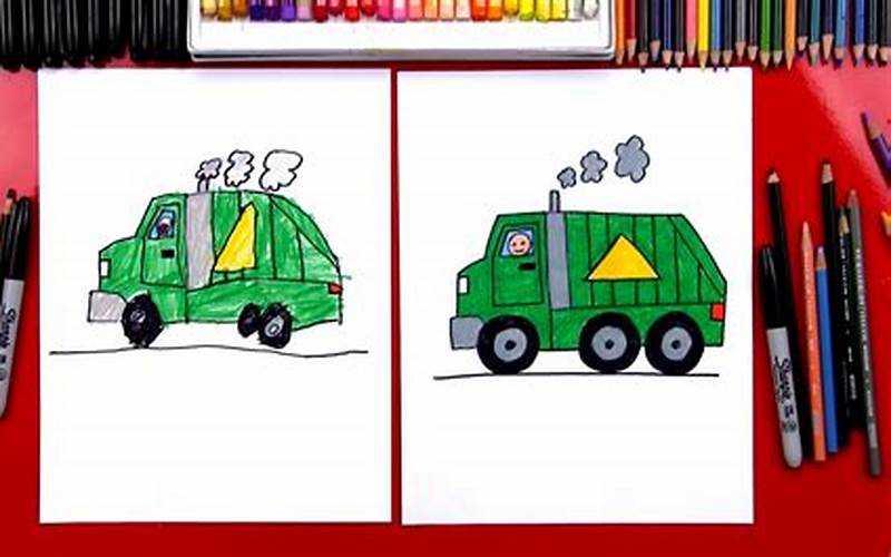 How to Draw a Garbage Truck