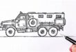 How To Draw An Army Truck Easy